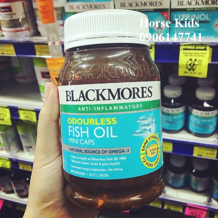 Dầu Cá Fish Oil Blackmores 1000 Oudrsless 200 Viên ( Úc )