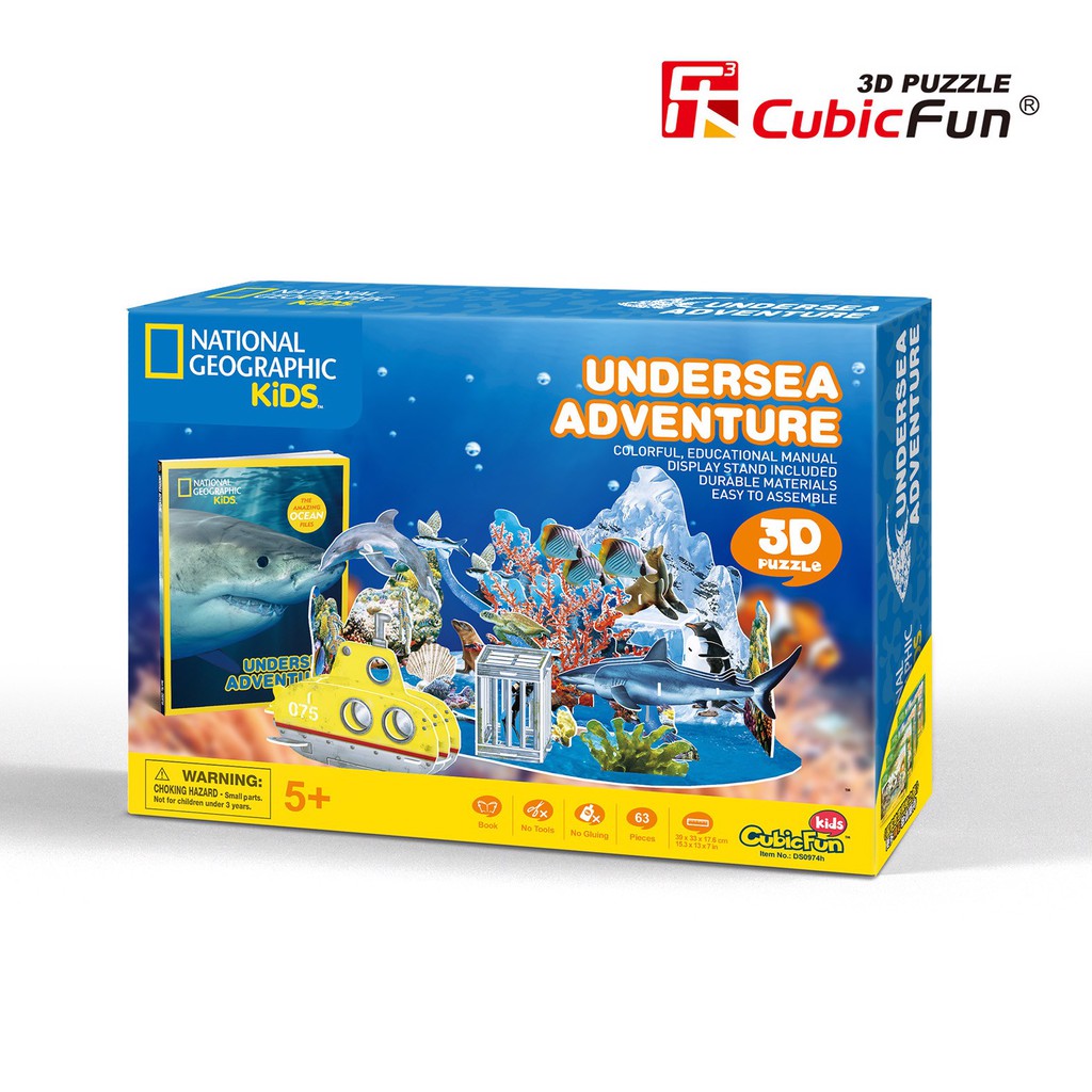 Mô Hình Giấy 3D CubicFun Khám Phá Đại Dương - Đồ Chơi Xếp Hình Cubic Fun