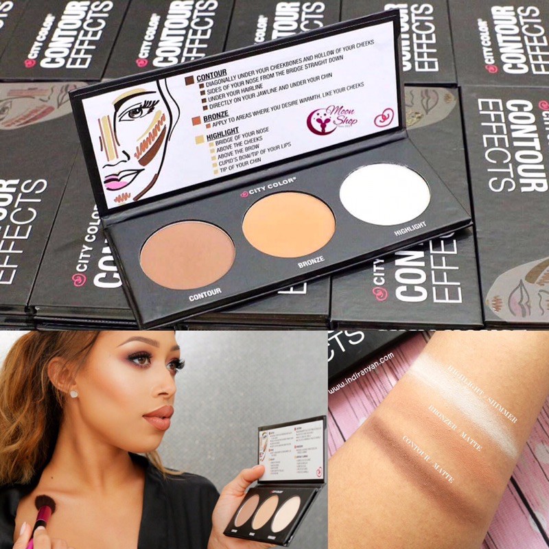 Bảng phấn tạo khối 3 ô City Color Contour Effects Palette