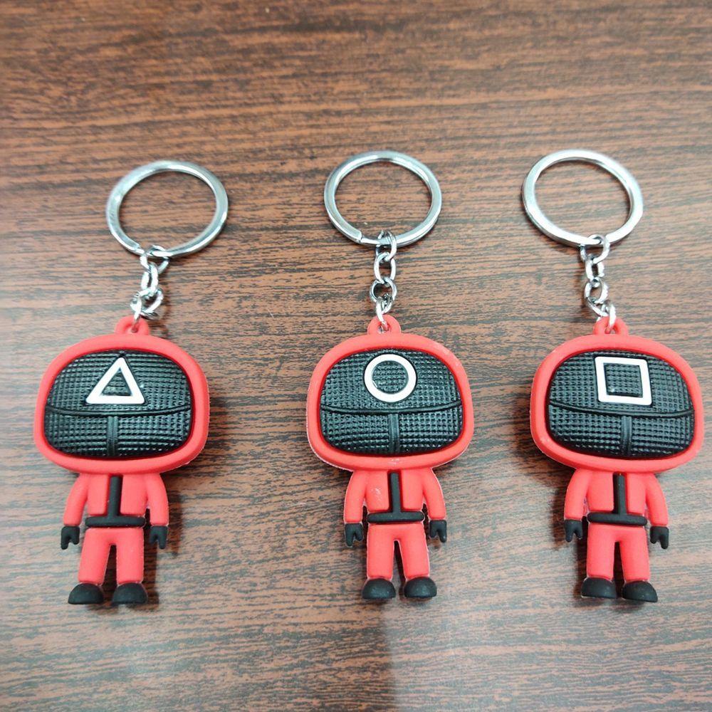 [COD] Móc Khóa Trang Trí Xe Hơi Ba Lô Túi Xách Hình Vuông Hóa Trang Hàn Quốc