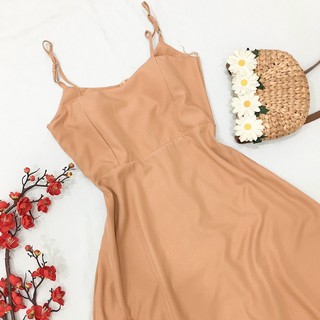 Maxi freesize 2 dây có mút ngực 3 màu