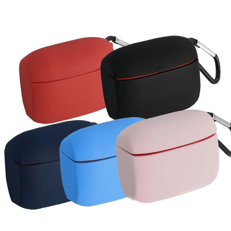 Vỏ bảo vệ hộp sạc tai nghe Jabra Elite Active 65t bằng silicon chống sốc chống trầy kèm móc khóa