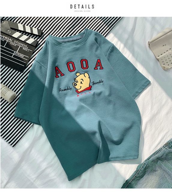 Áo thun tay lỡ unisex nam nữ gấu AOOA ( mới về) | BigBuy360 - bigbuy360.vn