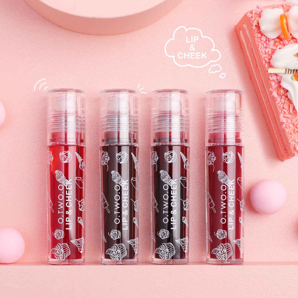 Son Môi Dạng Dầu O.TWO.O Yj005 30g Đầu Lăn Lâu Trôi Dưỡng Ẩm Chống Nước 4 Màu Tùy Chọn Có Thể Làm Phấn Má | BigBuy360 - bigbuy360.vn