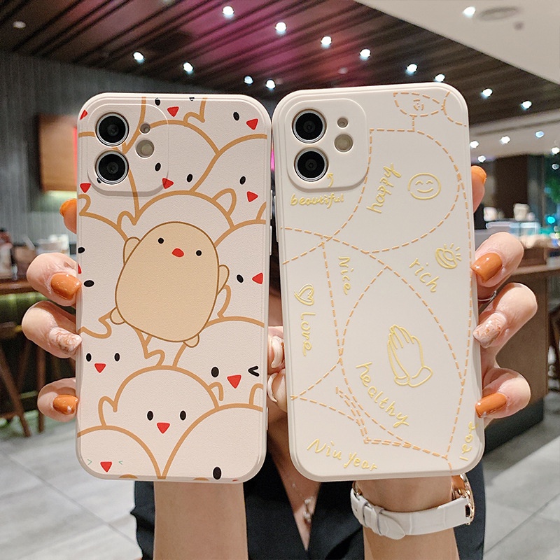 Ốp Điện Thoại Tpu Hình Gà Con Phong Cách Hàn Quốc Cho Iphone 11 Pro Max Xs Max 7 8 Plus12 Pro 12 Mini