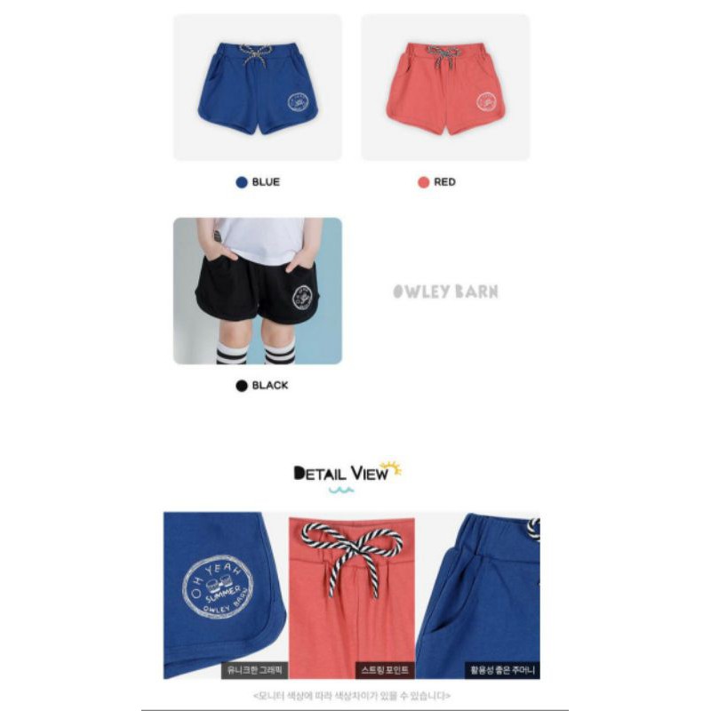 Quần thun cotton Owleybarn xuất Hàn (size 105-110-120-130 form nhỏ)