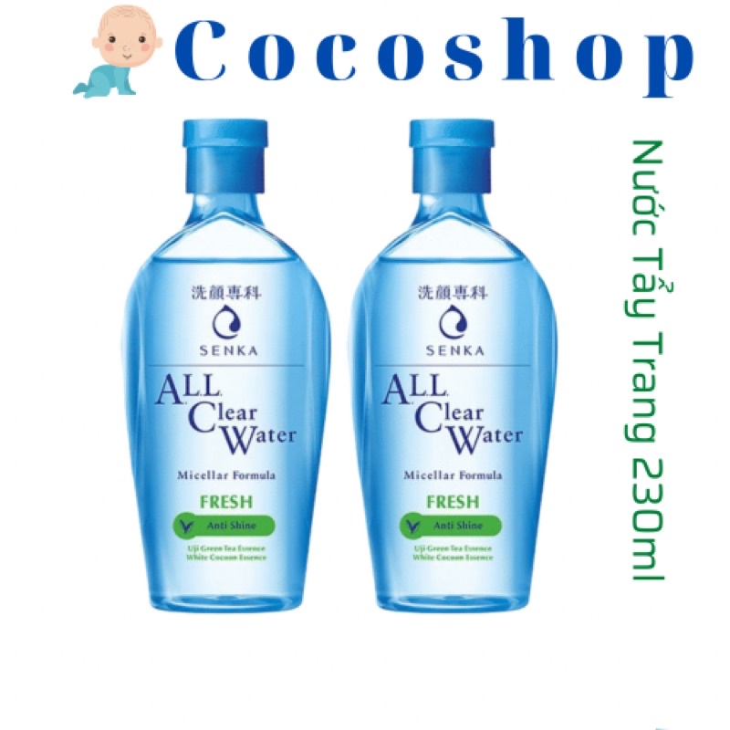 Nước Tẩy Trang SENKA Tưoi Mát Da All Clear Water Fresh Anti Shine 230ml