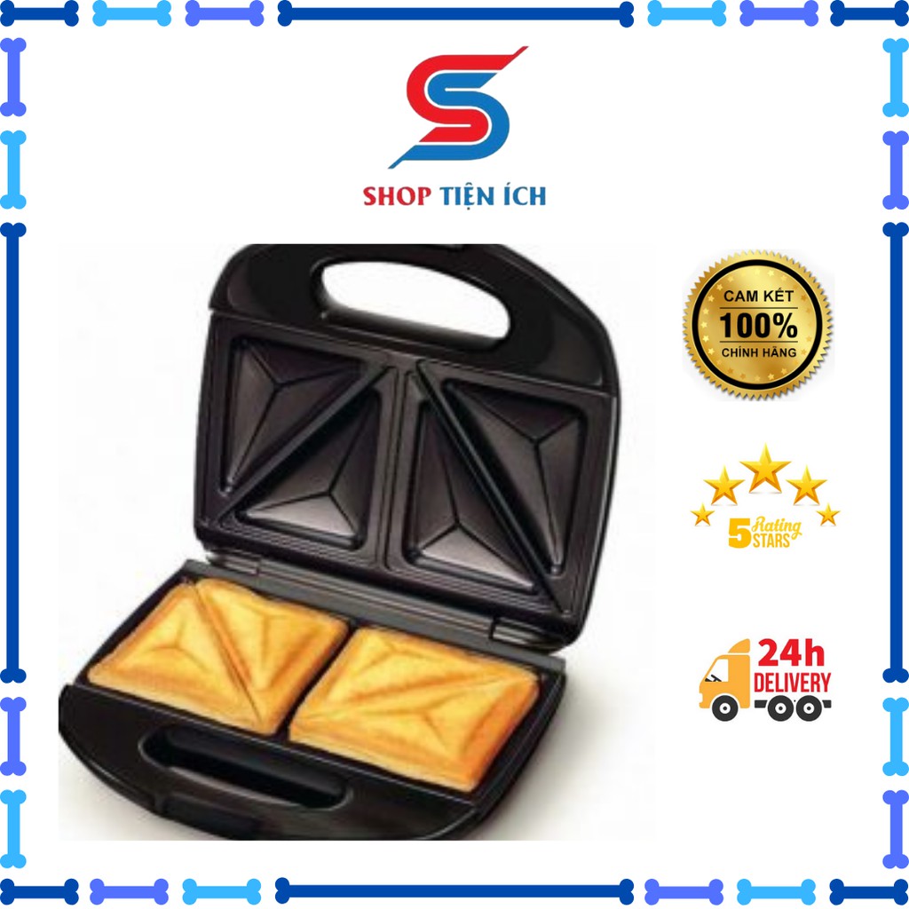 Máy nướng bánh mỳ sandwich Nikai nhanh gọn, tiện lợi (ảnh thật)