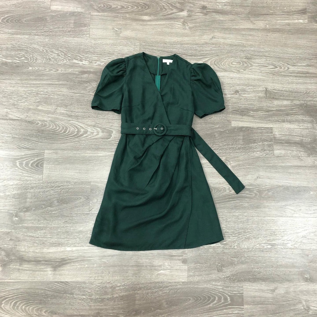 Đầm WAREHOUSE thắt belt cổ tim KAMI