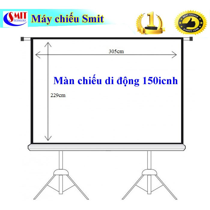 Màn Chiếu 3 Chân 100 inch - Hàng chính hãng