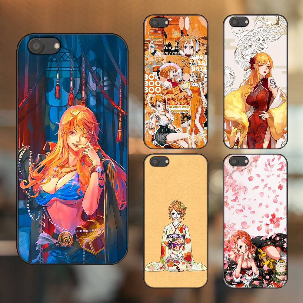 Ốp lưng Oppo A83 viền đen in hình Nami One Piece Đảo Hải Tặc