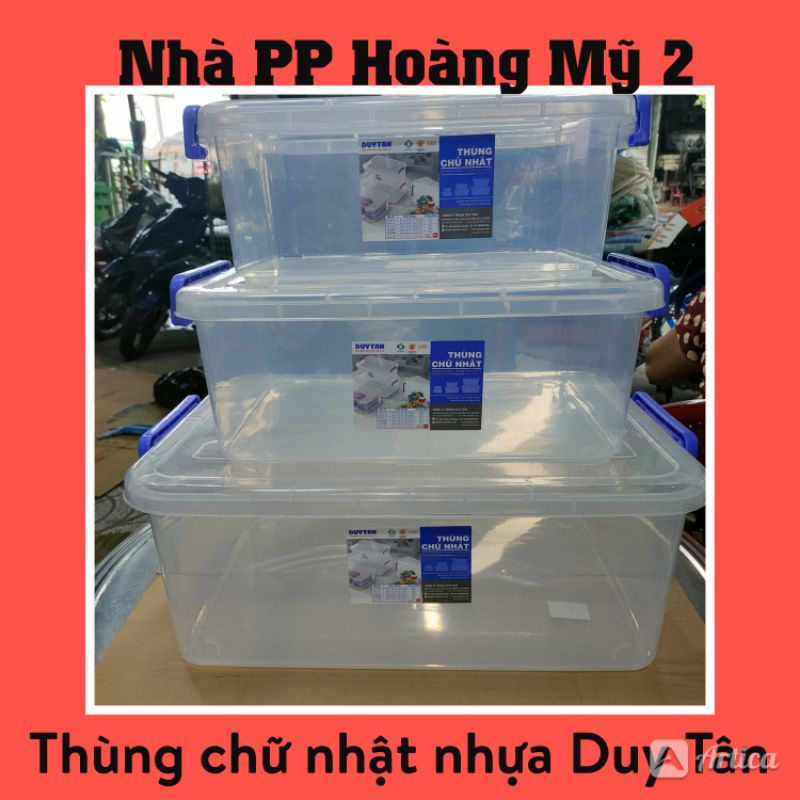 Thùng chữ nhật nhựa Duy Tân nhiều size