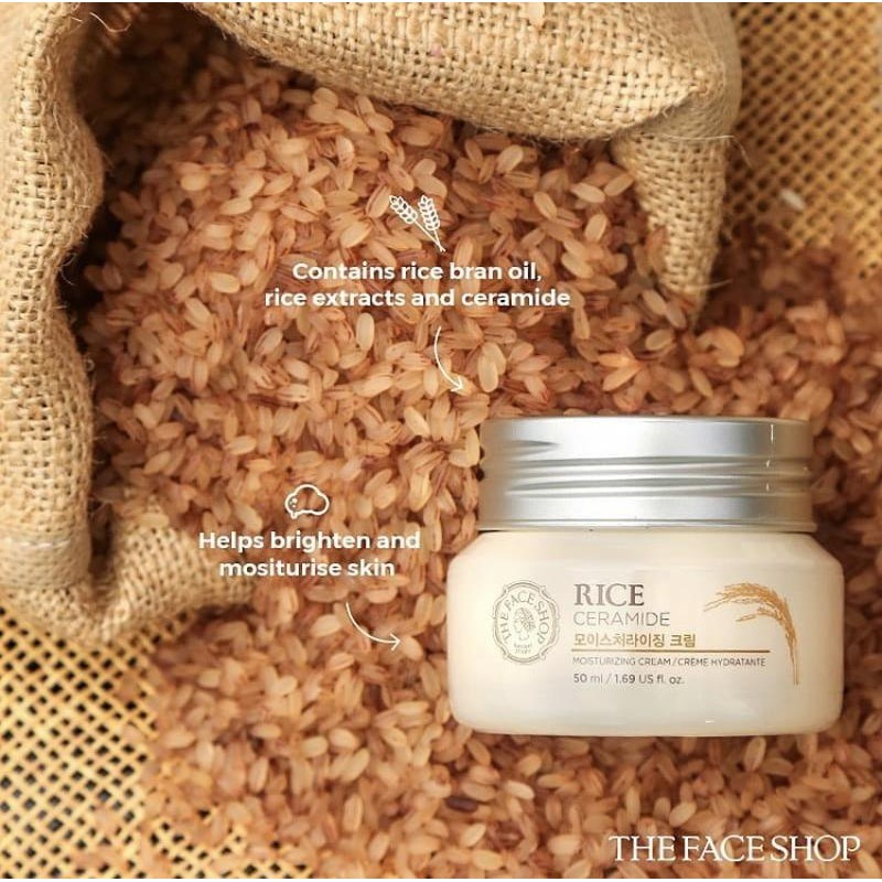 Kem Dưỡng Ẩm Sáng Da Gạo The Face Shop Rice & Ceramide Moisture Cream 50ml
