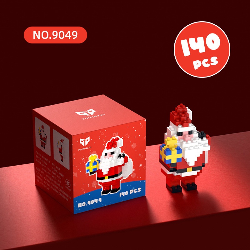 Đồ Chơi Khối Xây Dựng Vi Mô 9049-9055 Trang Trí Giáng Sinh