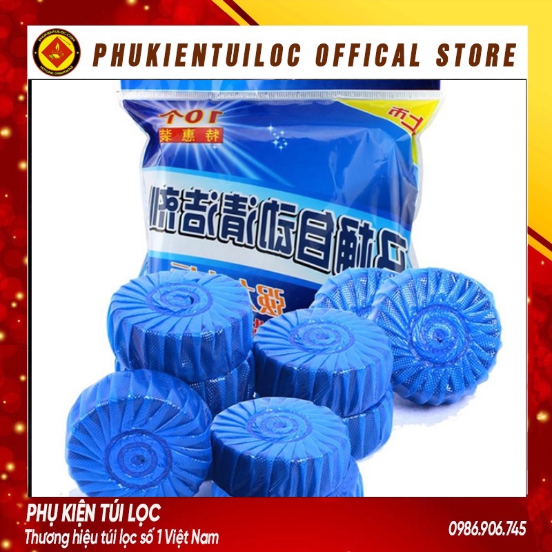 Bộ 10 Viên Khử Mùi Tẩy Bồn Cầu Thế Hệ Mới 2X - Viên Thả Toilet Diệt Khuẩn, Tẩy Sạch Vệ Sinh Vết Bám Bẩn
