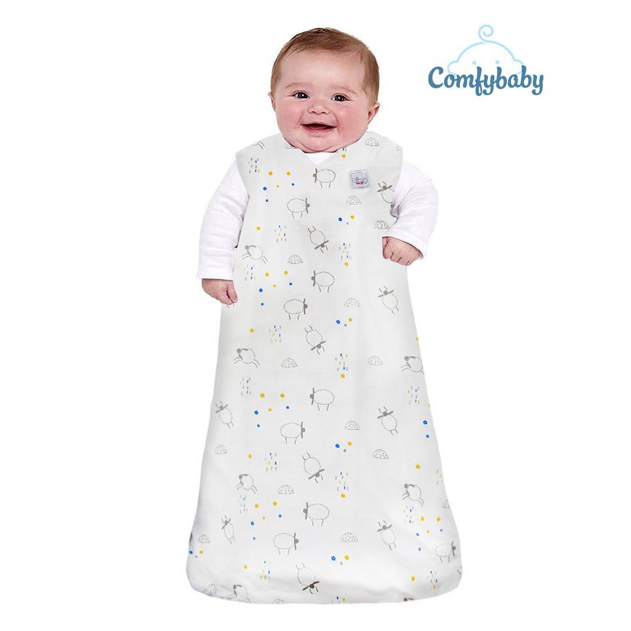 Túi ngủ organic cotton cho bé có trần bông giữ ấm 3 tới 12 tháng Tinylove