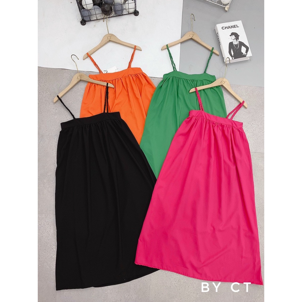 Váy 2 Dây Dáng Suông Trơn Màu Hot Trend 2022 | BigBuy360 - bigbuy360.vn