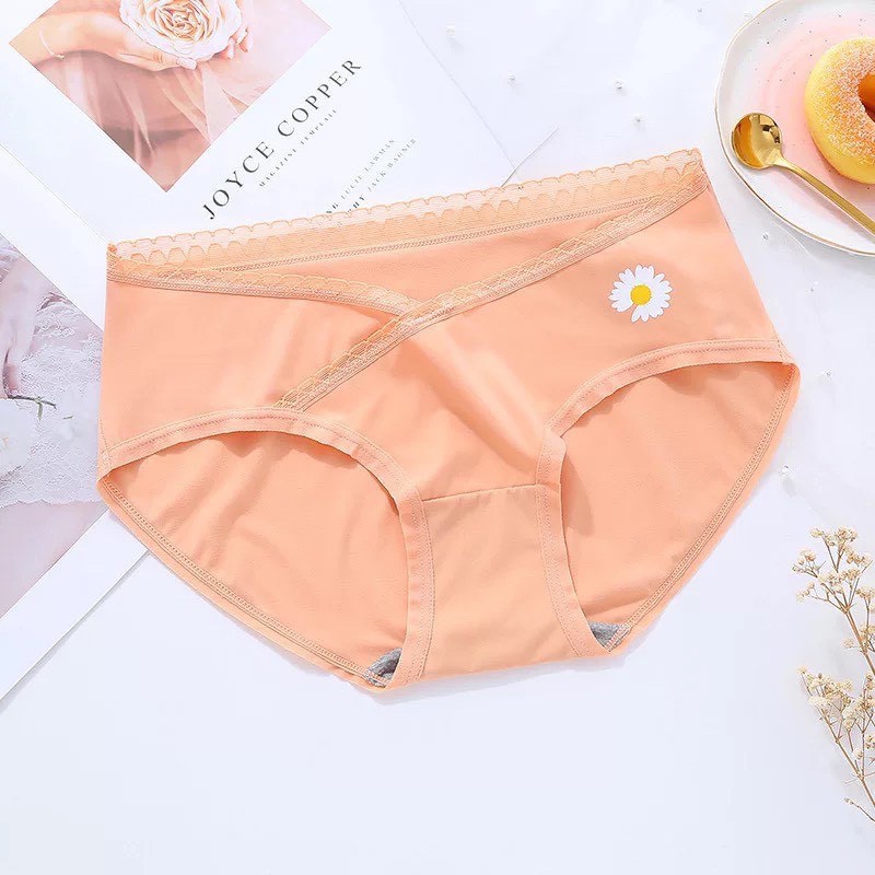[Hàng cao cấp]Quần lót bầu hoa cúc loại 1 chất thông hơi kháng khuẩn co giãn 4 chiều ko bai ko gião☘️quần bầu cạp chéo