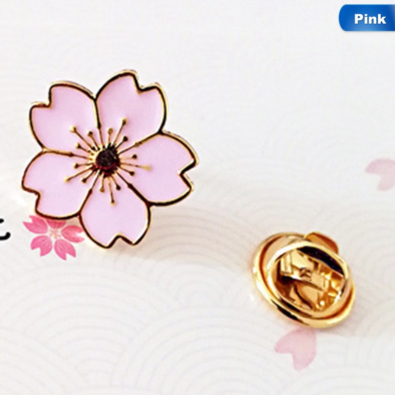 Trâm cài áo hình hoa anh đào nhiều màu sắc xinh xắn