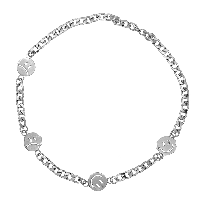 Vòng Cổ Gắn Mặt Hình Mặt Cười Cá Tính Độc Đáo Phong Cách Harajuku Nhật Hàn