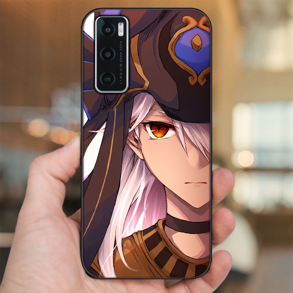 Ốp lưng Vivo V20 SE viền đen in hình Cyno Genshin Impact