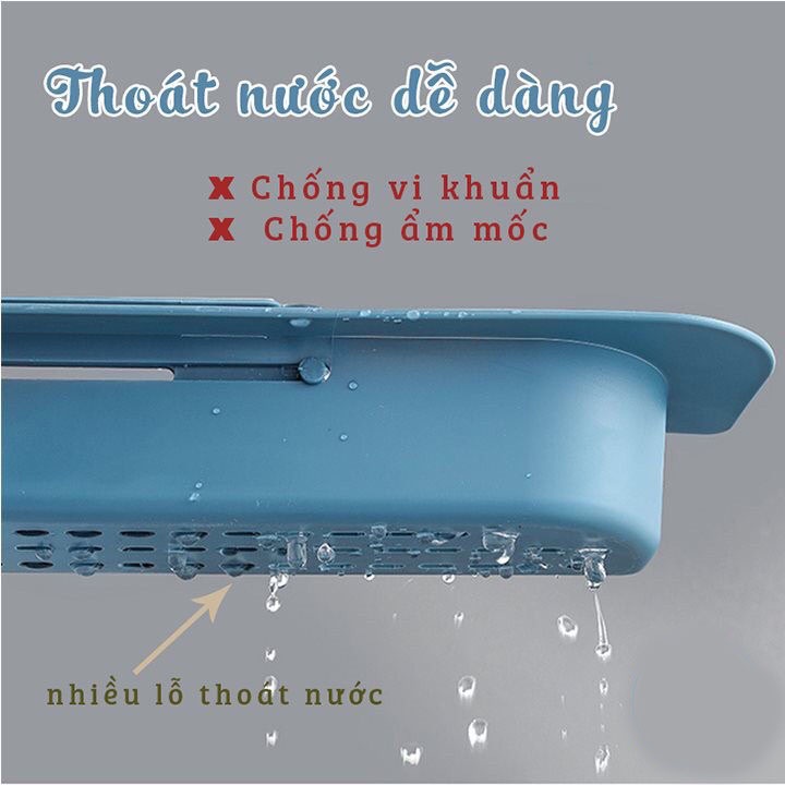 Giá để giẻ rửa bát, khay gác bồn để đồ rửa chén đa năng