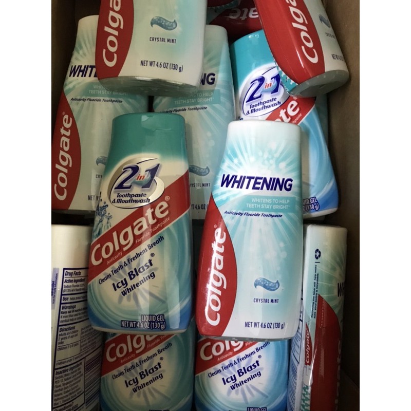 Kem đánh răng Colgate 2 in 1 Whitening Icy Blast 130g