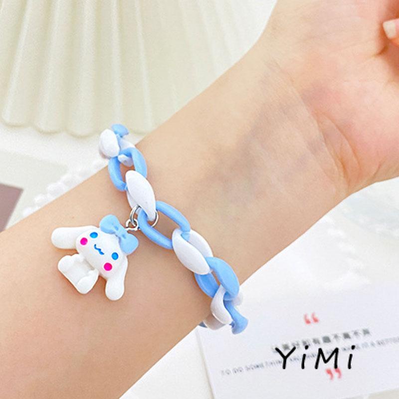 Vòng Tay Dây Chuỗi Mặt Hình Chú Chó Cinnamon Phong Cách Nhật Bản Xinh Xắn