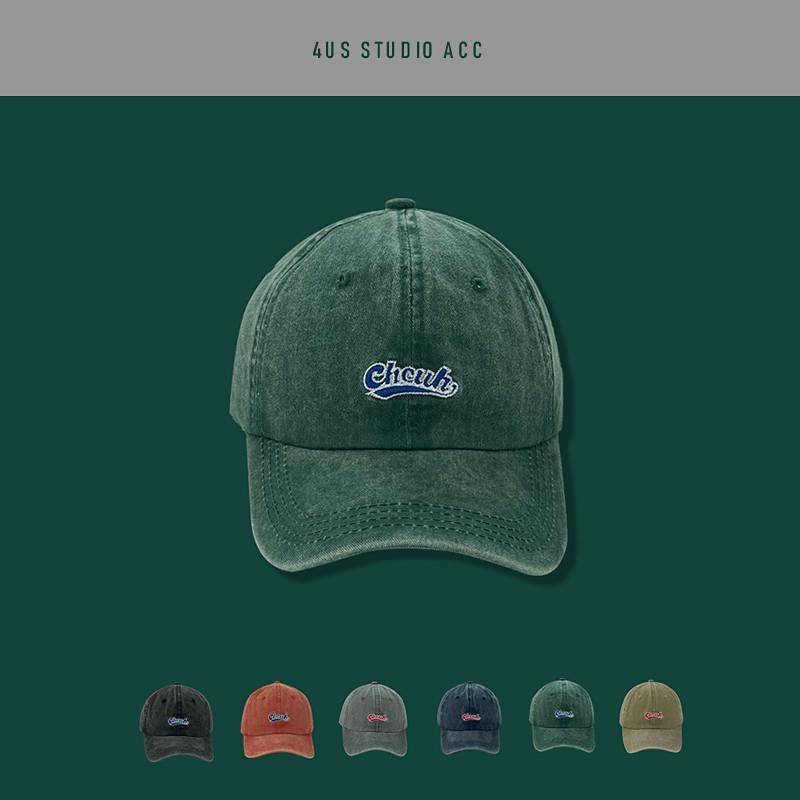 American Fashion Brand Ins Retro Washed Baseball Cap Men's and Women's Korean-Style Simple Embroidered Soft Top Sunshade Couple Peaked Cap D2Uu