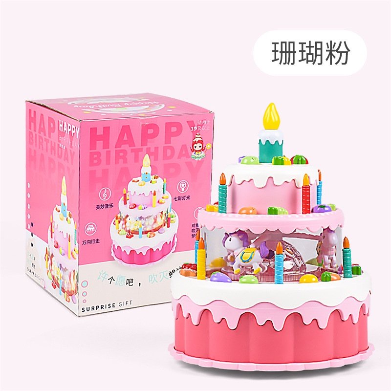 Bánh sinh nhật 3 tầng, Thổi Nến Phát Nhạc vui nhộn ngày sinh nhật