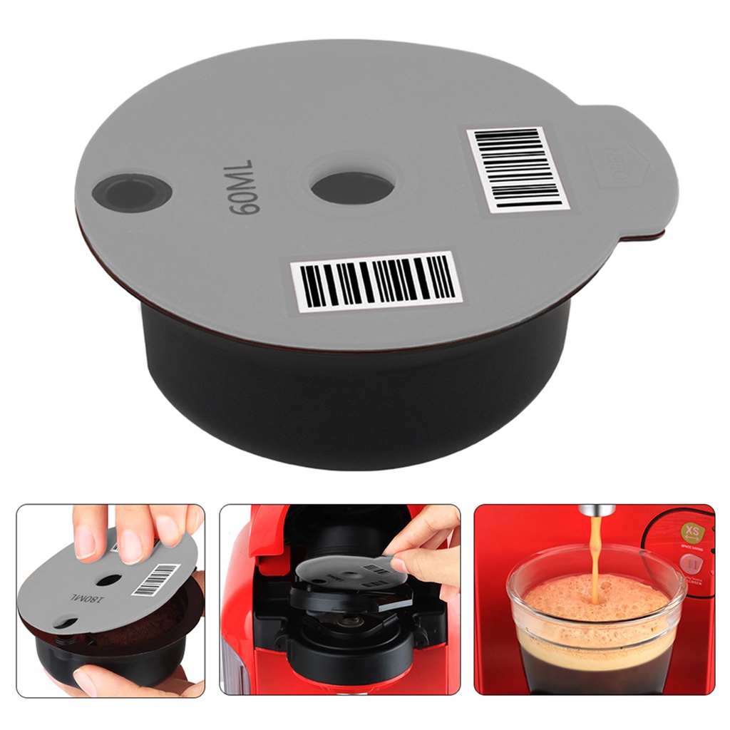 Enjoylife Reusable Coffee Capsule Pod Slicone Lid Fits Bosch for Tassimo Machine 60ml