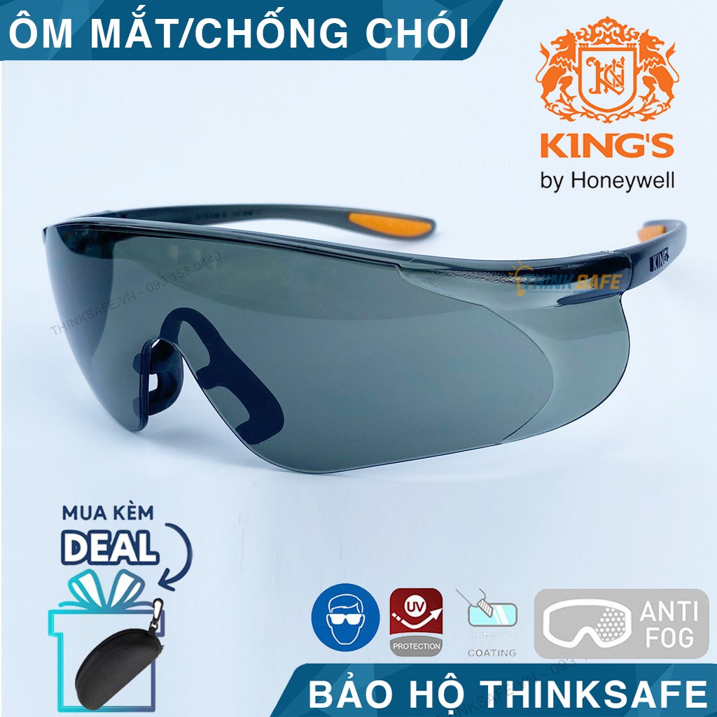 Kính bảo hộ chính hãng Kings Thinksafe, Kiếng chống bụi đa năng, bảo vệ mắt khi lao động, chống tia UV cao cấp - Ky1153