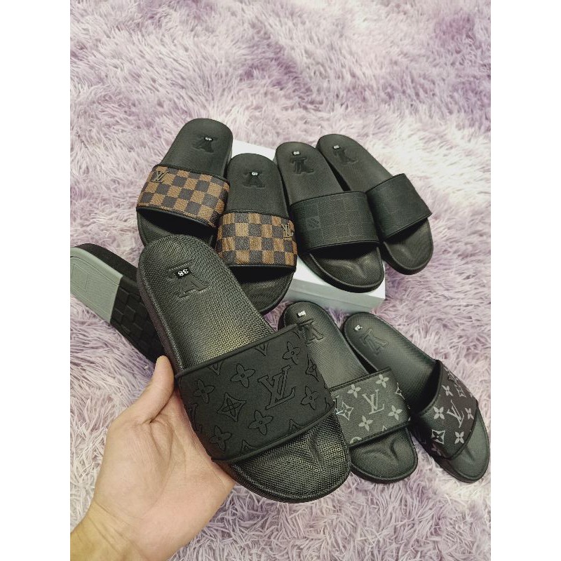 4 mẫu dép quai ngang Kẻ ô -Vân chìm -Vân Nổi - Ô nâu Hot 2021