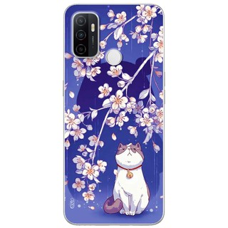 Ốp lưng Oppo A53 (2020), A73, A93 in hình Mèo ngắm mưa