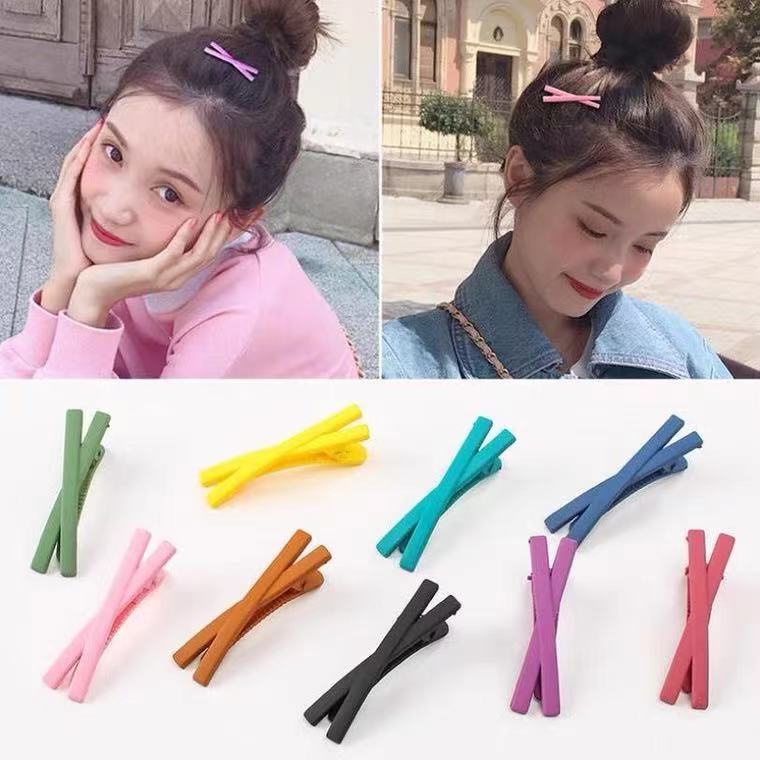Kẹp Tóc Mái Màu Nhám Đơn Giản Thời Trang Dành Cho Nữ