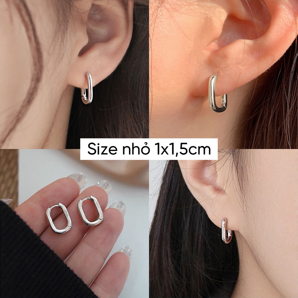 Khuyên Tai Nữ Bông Tai Hình Bầu Dục Thiết Kế Đơn Giản Nhẹ Nhàng H29