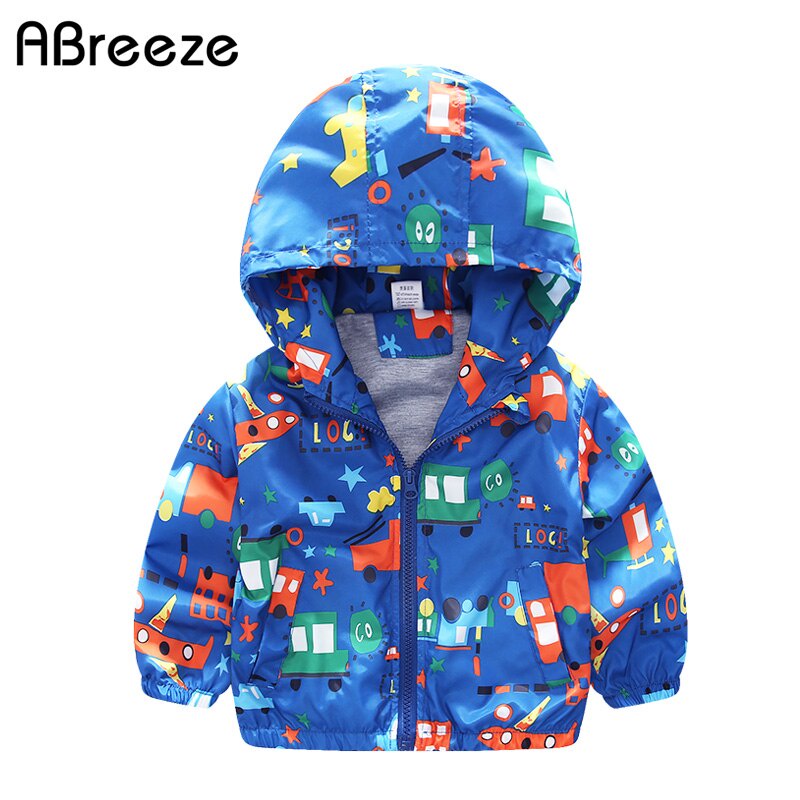 Áo Khoác Hoodie In Hình Máy Bay Hoạt Hình Thời Trang Xuân Thu Cho Bé Trai
