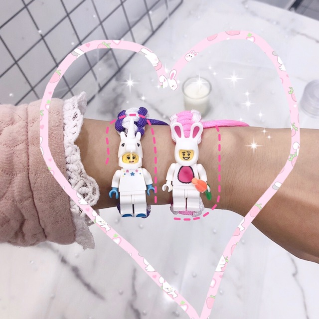 Vòng tay Lego thắt dây siêu đẹp 1 vòng ngẫu nhiên xinh xắn