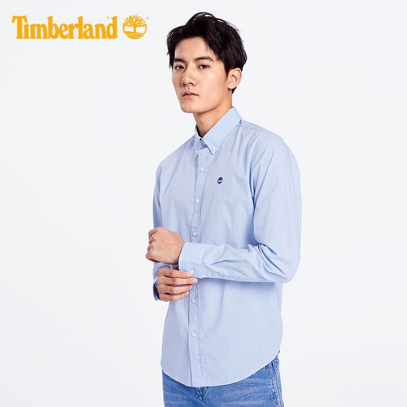 TIMBERLAND Áo Sơ Mi Nam Dài Tay Cổ Bẻ Thời Trang Hàn