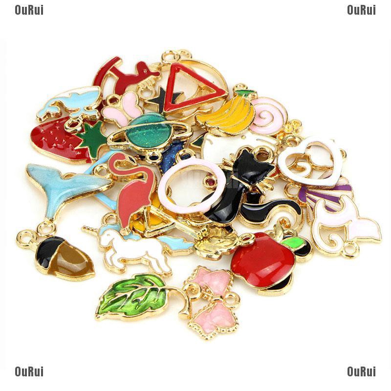 Bộ 30 Mặt Dây Chuyền Tráng Men Thiết Kế Dễ Thương