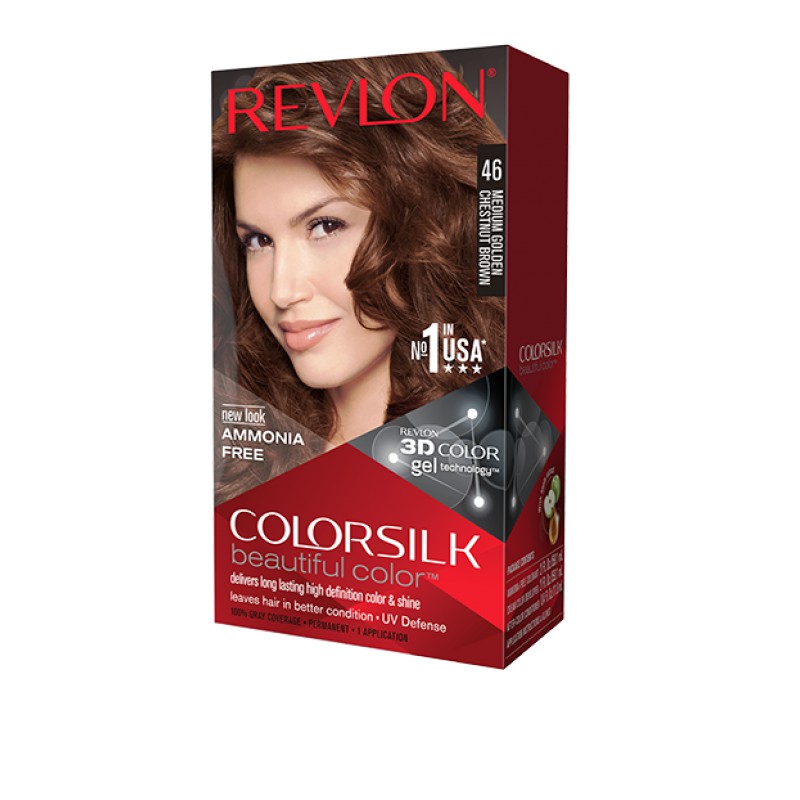 Thuốc nhuộm dưỡng tóc Revlon Colorsilk #32 #46 golden chesnut brown