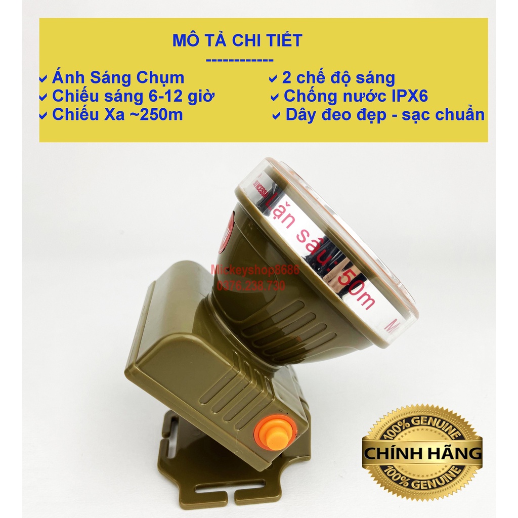 Đèn pin đội đầu SUNCESSA KL 628 35W siêu sáng chống nước kín nước Ánh sáng vàng và trắng đèn đeo đầu đi rừng soi ếch | BigBuy360 - bigbuy360.vn