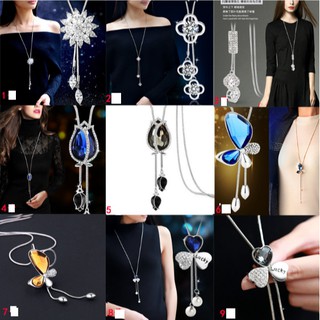 [HOT] [mẫu 1-9]Vòng cổ dây dài đính đá nhân tạo 9 mẫu xinh xắn