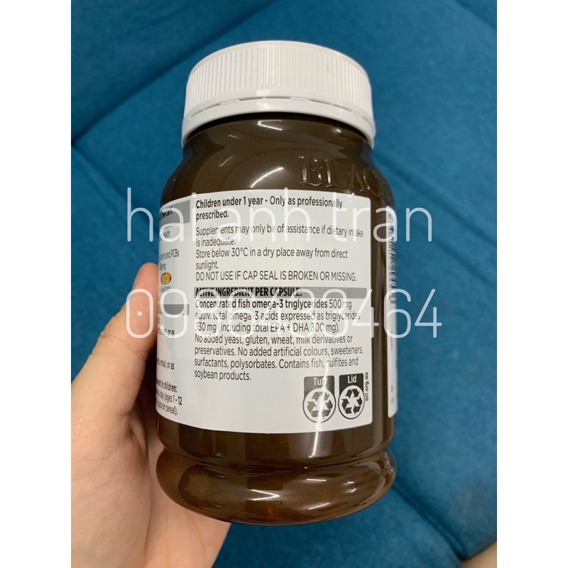 Viên uống Dầu cá Fish oil mini caps Odourless Blackmores