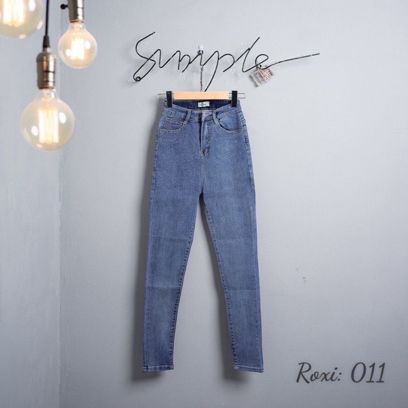 Quần jean nữ 9 tấc 4BASIC cạp cao skinny jeans bigsize co giãn tốt - QJ14