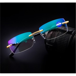 Kính lão thị viễn thị trung niên Nhật nam nữ HAI TRÒNG nhìn xa và gần chống UV mắt kính giả râm chống ánh sáng xanh