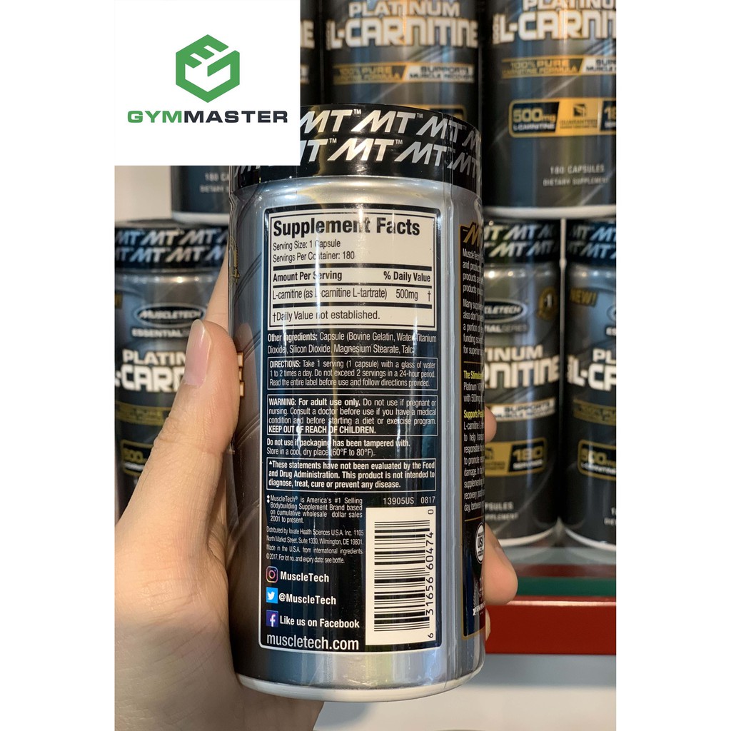 Viên Giảm Mỡ Tự Nhiên , Giảm Cân Nhanh Hiệu Quả , Tăng Cường Đốt Mỡ PLATINUM L-CARNITINE 180 Viên | BigBuy360 - bigbuy360.vn