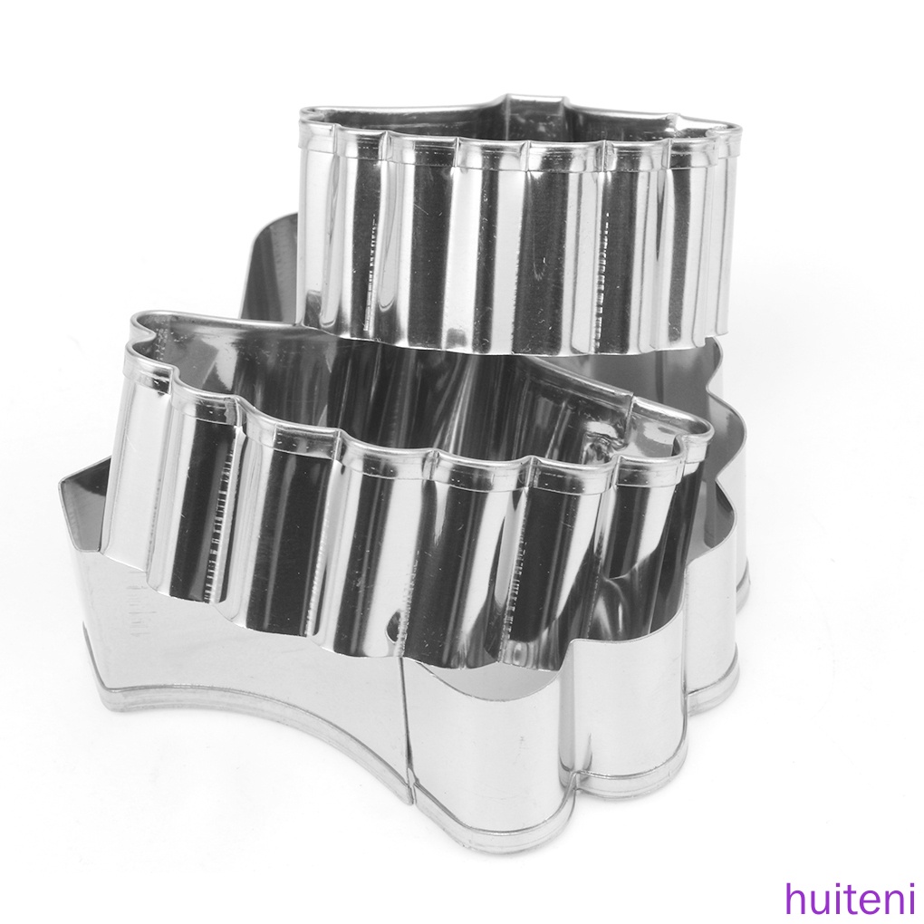 Set 3 khuôn cắt bánh hình cánh hoa cẩm chướng bằng thép không gỉ