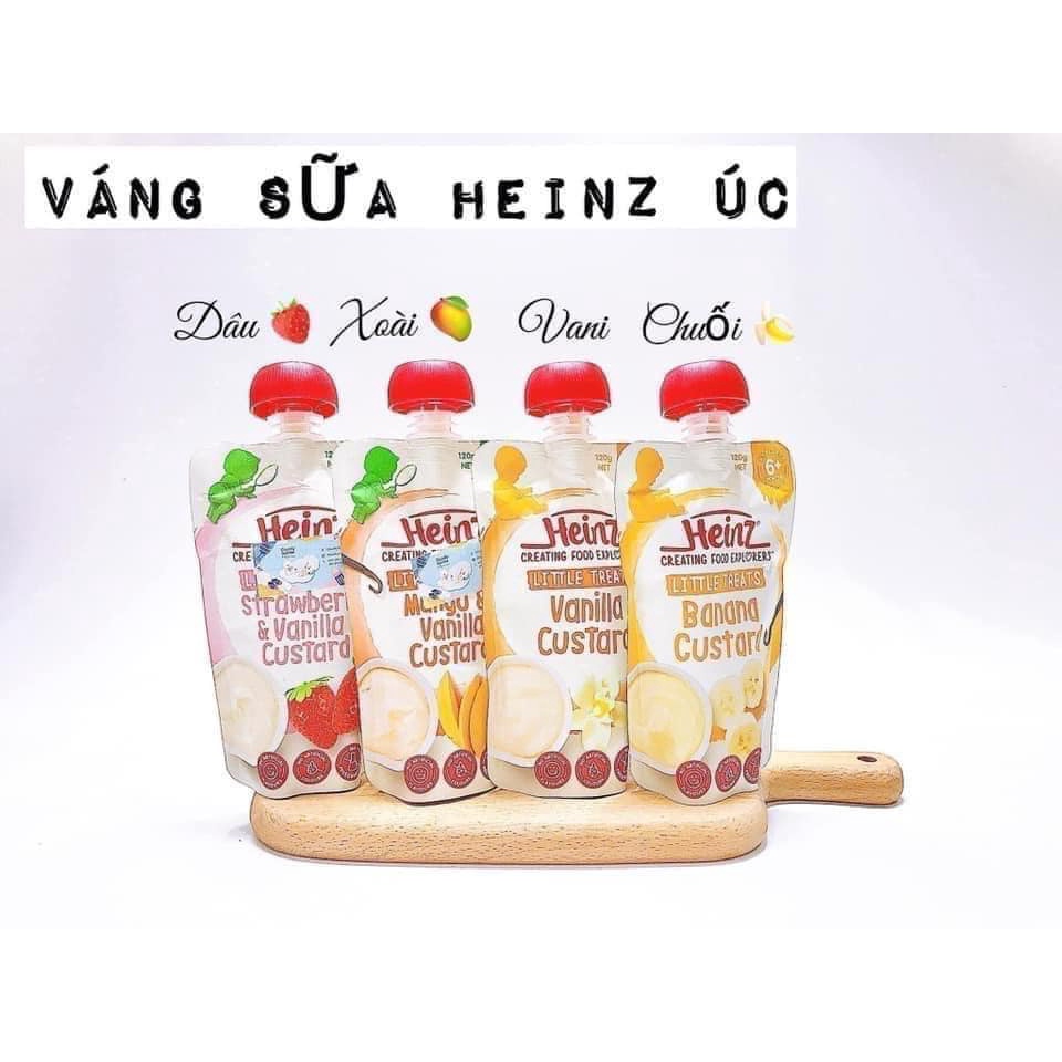 Váng Sữa Cho Bé Heinz Úc Đủ Vị Cho Bé Từ 6 Tháng Ăn Dặm Thơm Ngon Bổ Dưỡng Bổ Sung Canxi