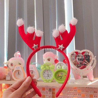 Sỉ bịch 12 cái cài tóc sừng tuần lộc noel-ib mẫu shop